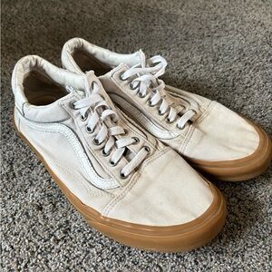 Vans White and Tan Men's Shoes